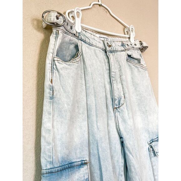 WeWoreWhat Utility Straight Denim Cargo Straight Leg Jeans Size 29 - Picture 3 of 6